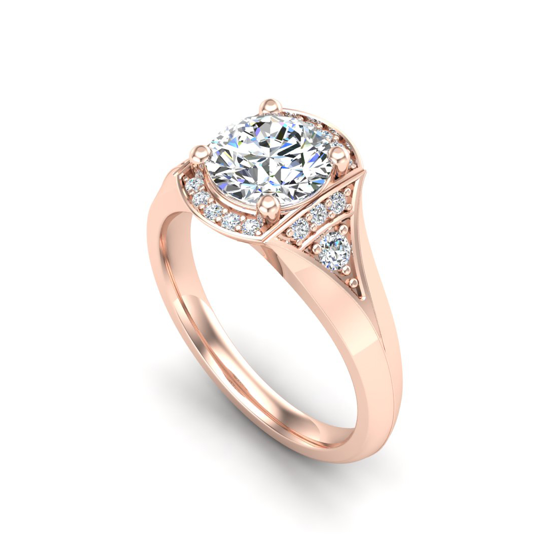 Aitana Halo Engagement Ring